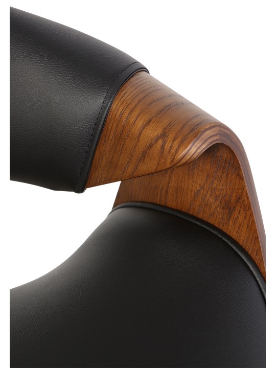 2 db Foley műbőr étkezőszék szett, tölgy/fekete