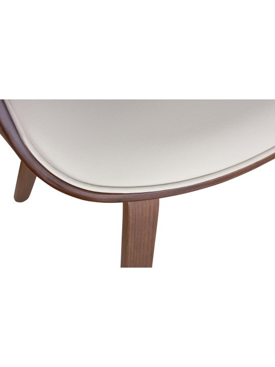 2 db Foley műbőr étkezőszék szett, tölgy/krém