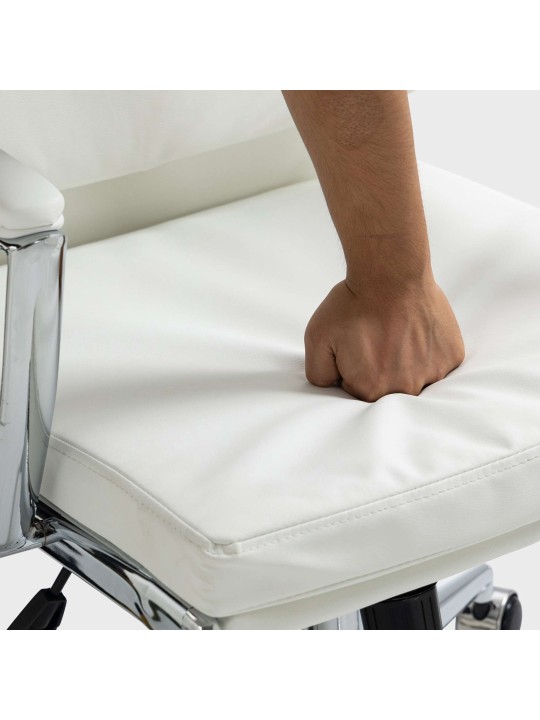 Cleveland műbőr irodai szék, fehér