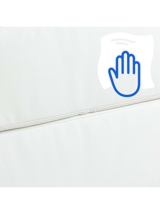 Cleveland műbőr irodai szék, fehér