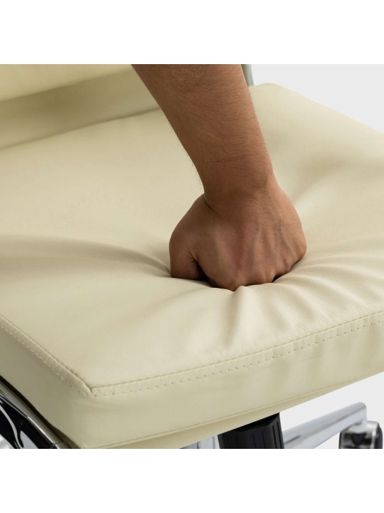 Cleveland műbőr irodai szék, krém