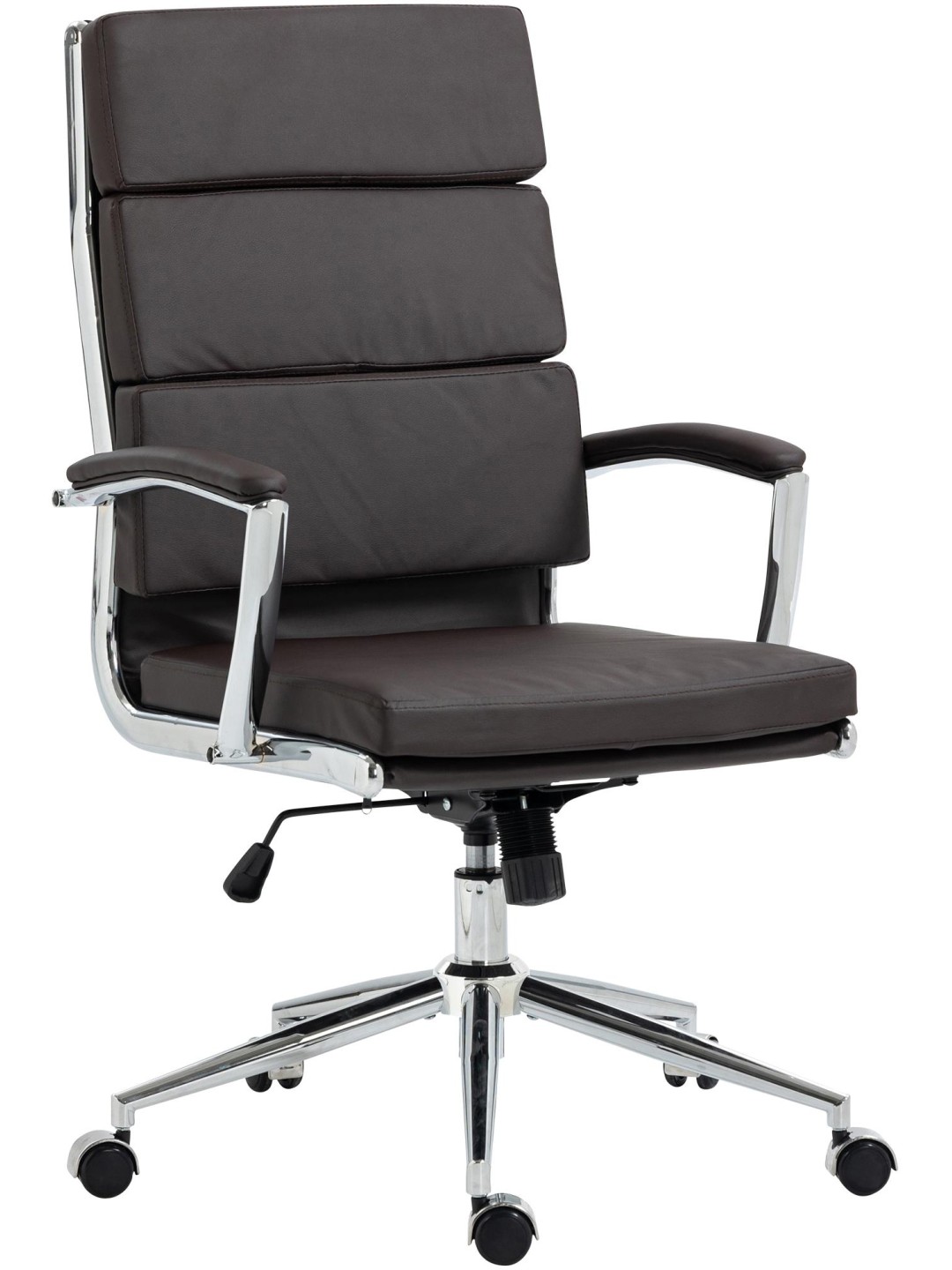 Cleveland műbőr irodai szék, barna