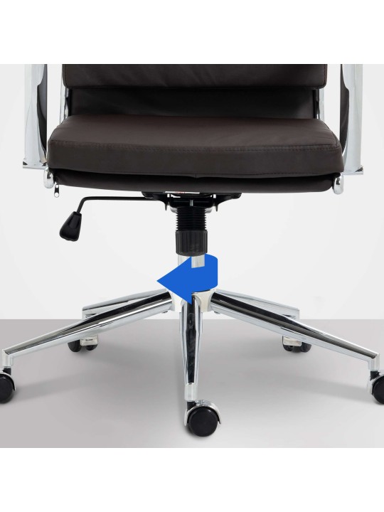 Cleveland műbőr irodai szék, barna