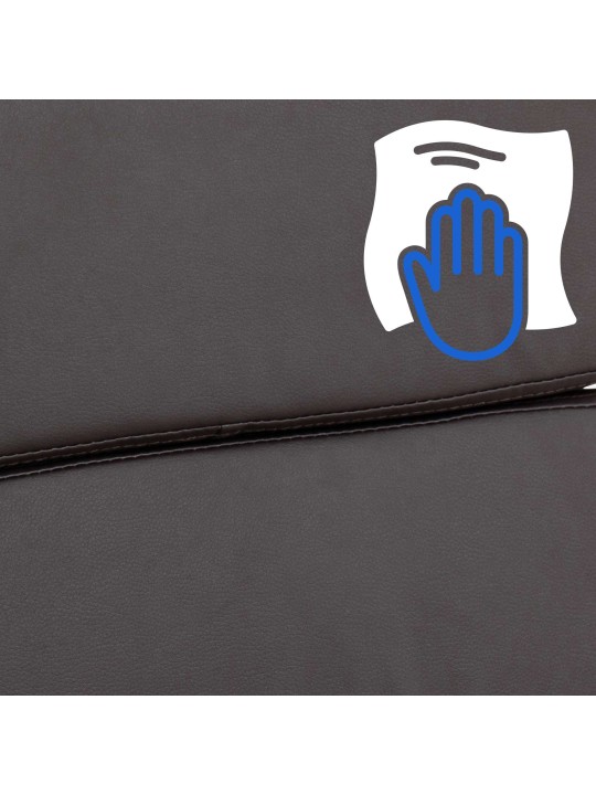 Cleveland műbőr irodai szék, barna