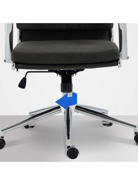 Cleveland szövet irodai szék, sötétszürke