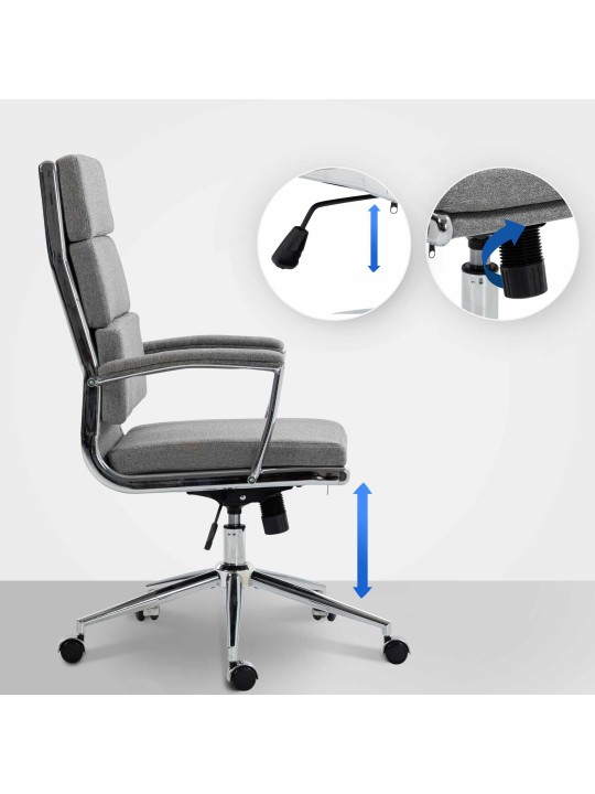 Cleveland szövet irodai szék, szürke