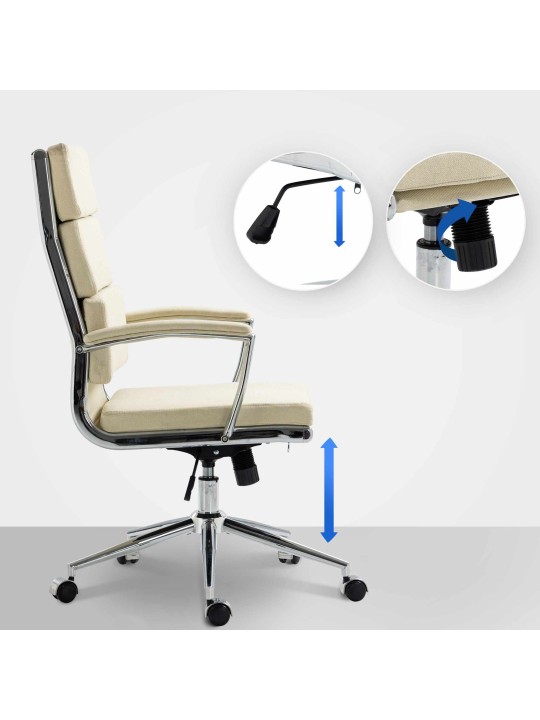 Cleveland szövet irodai szék, krém