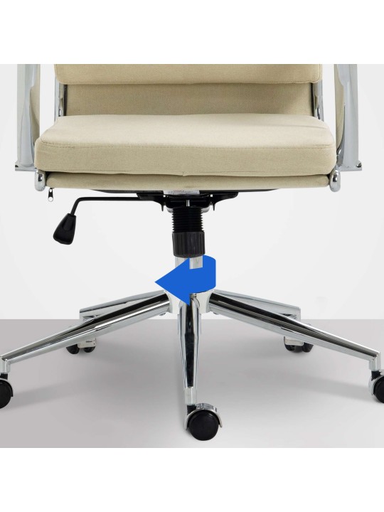 Cleveland szövet irodai szék, krém