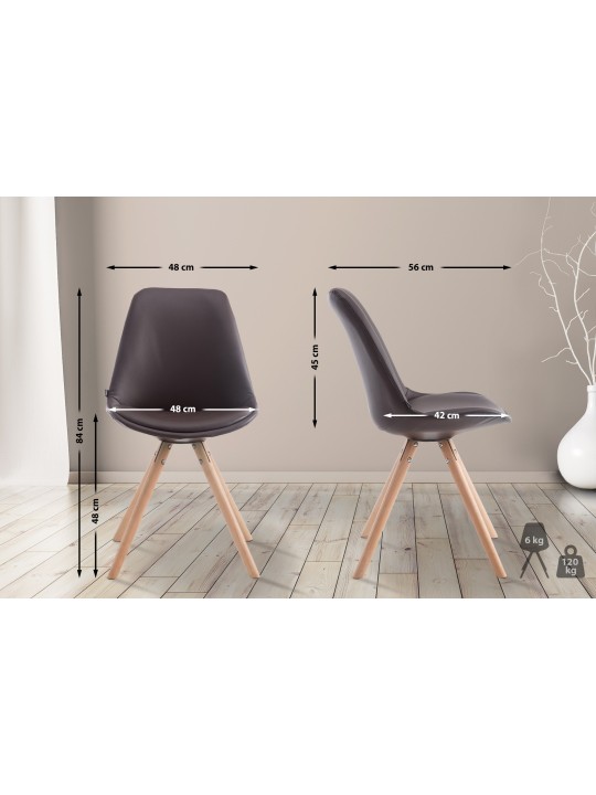 Laval Natura kerek látogatói szék, barna