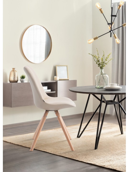 Laval Natura kerek látogatói szék, krém