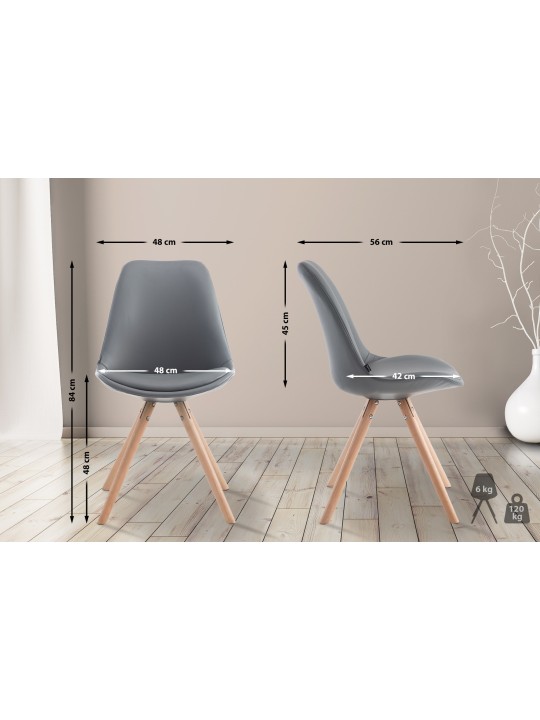 Laval Natura kerek látogatói szék, szürke