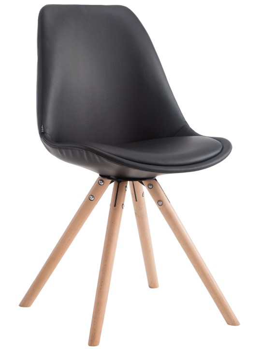 Laval Natura kerek látogatói szék, fekete