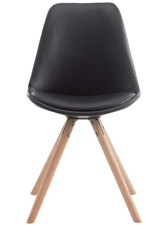 Laval Natura kerek látogatói szék, fekete