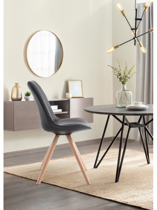 Laval Natura kerek látogatói szék, fekete