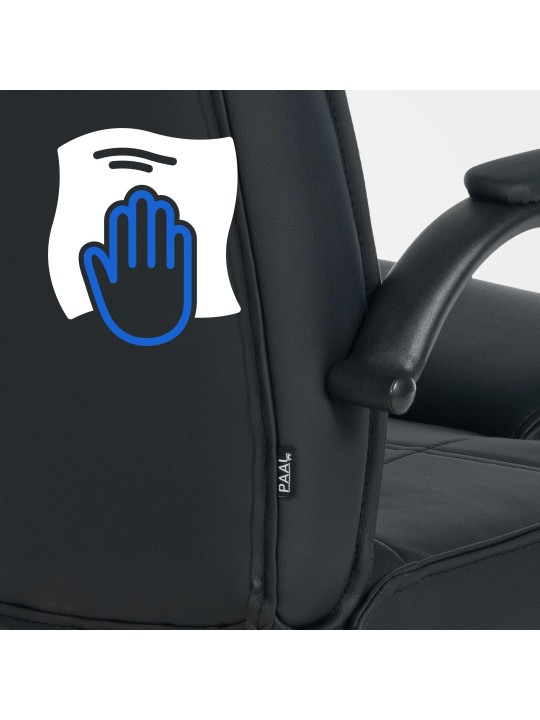 Attila látogatói szék, fekete/fekete