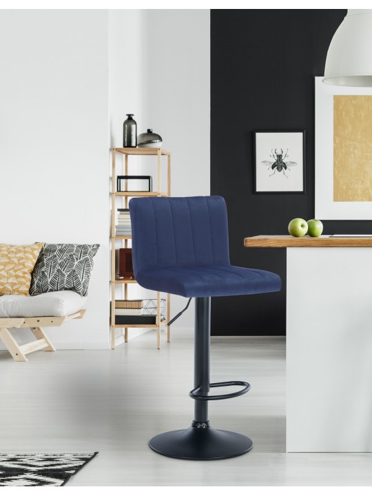 Bárszék Jamie bársony, kék