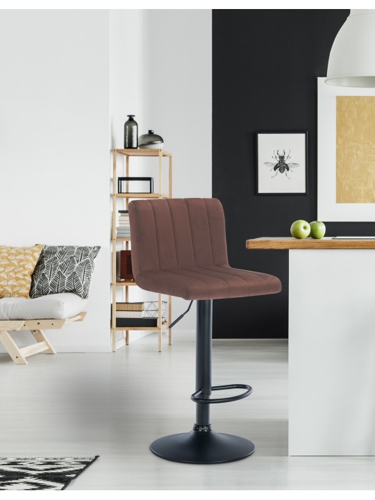 Bárszék Jamie bársony, barna