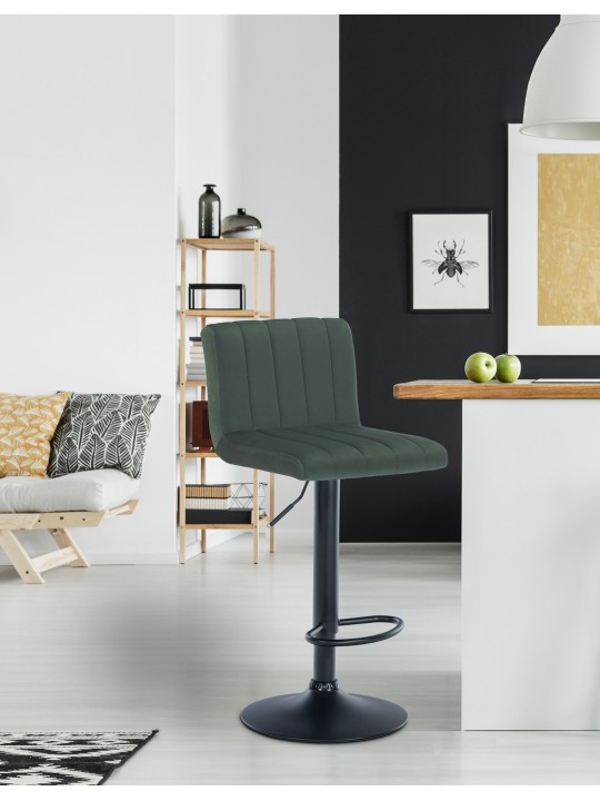 2 db bárszék Jamie bársony készlet, zöld