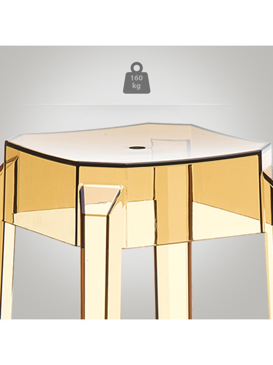 Fox bárszék, átlátszó, borostyán