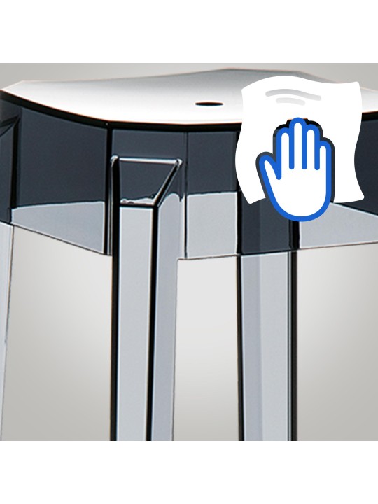 Fox bárszék, átlátszó, fekete Fox bárszék, átlátszó, fekete