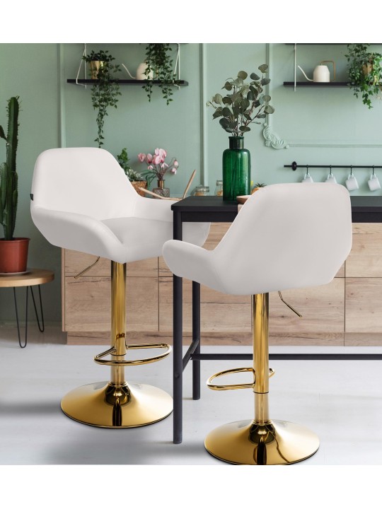 Bárszék Braga Gold műbőr, fehér