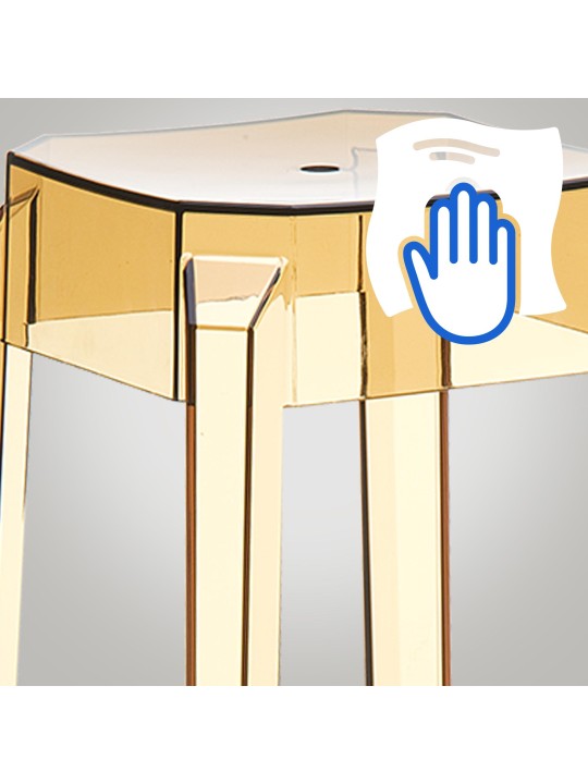 2 db bárszék készlet Fox, átlátszó, borostyán 2 db bárszék készlet Fox, átlátszó, borostyán