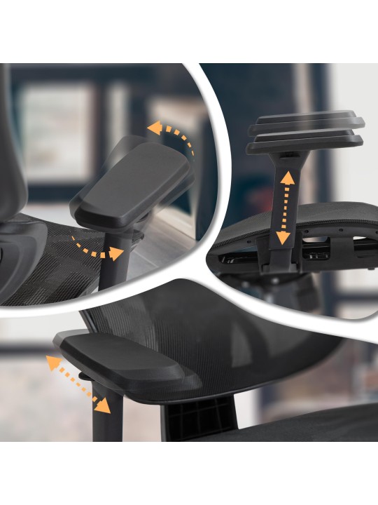 Deshler irodai szék, fekete