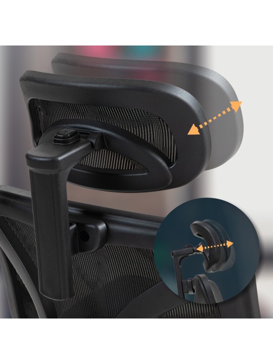 Deshler irodai szék, fekete