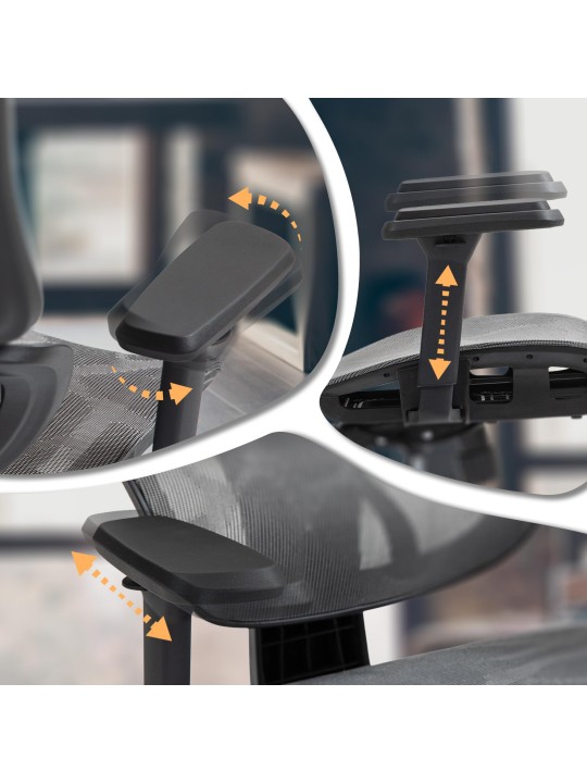 Deshler irodai szék, szürke