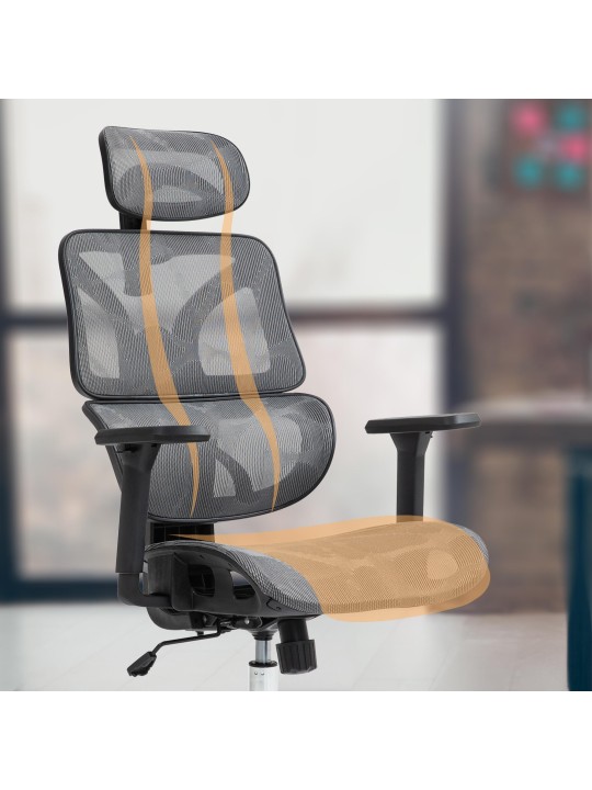 Deshler irodai szék, szürke