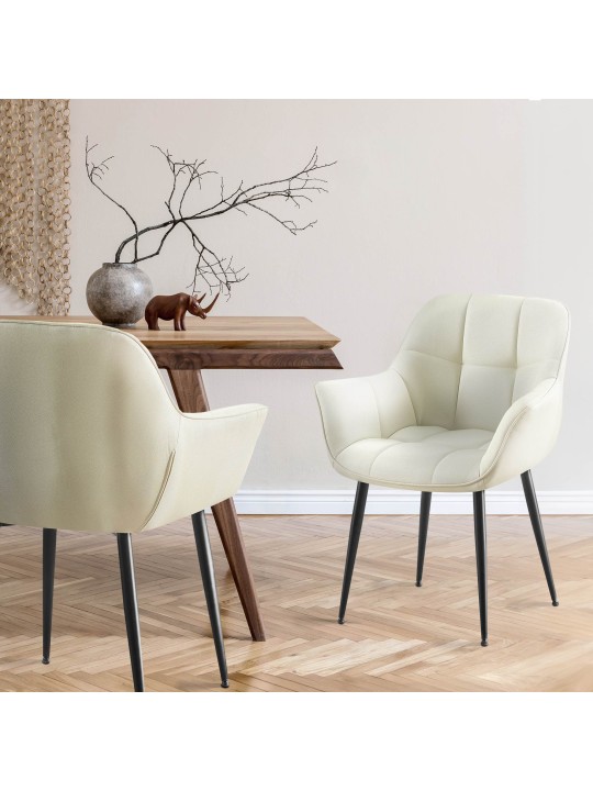 Roseville szövet étkezőszék, krém