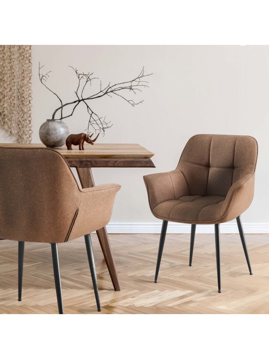 Roseville szövet étkezőszék, taupe