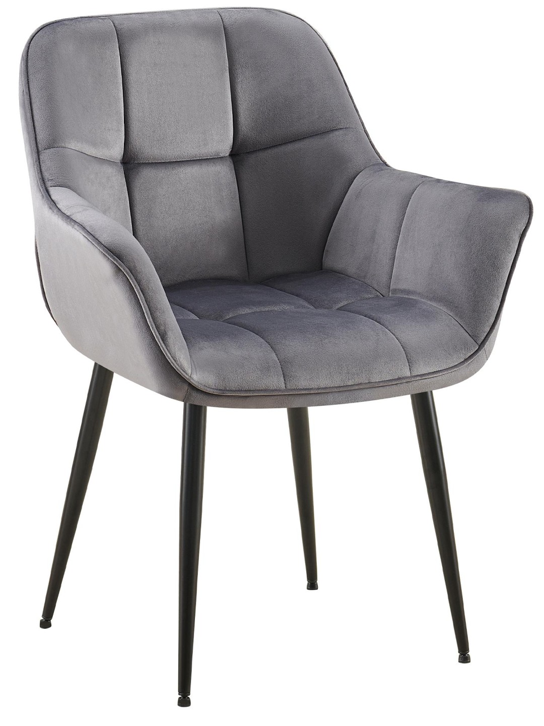 Roseville bársony étkezőszék, sötétszürke