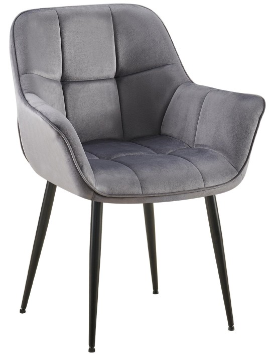 Roseville bársony étkezőszék, sötétszürke Roseville bársony étkezőszék, sötétszürke