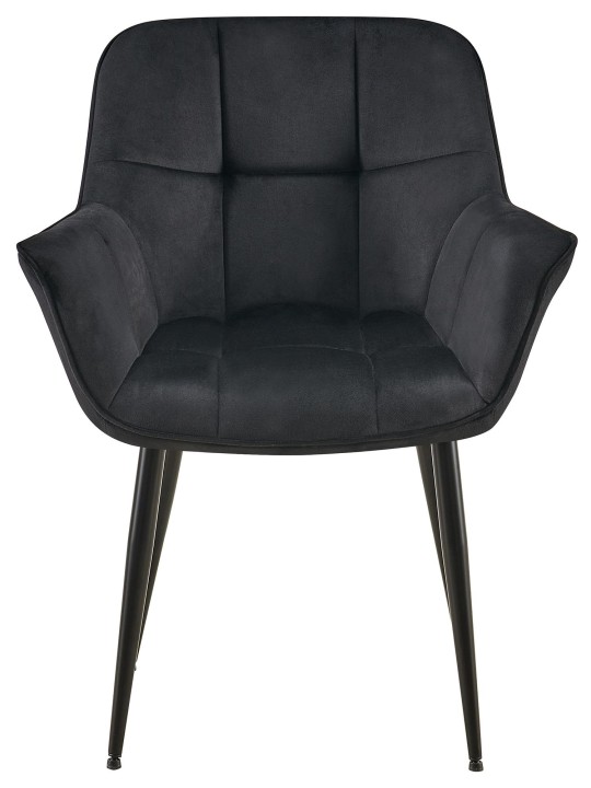 Roseville bársony étkezőszék, fekete