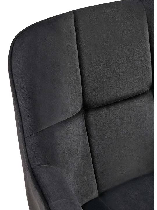 Roseville bársony étkezőszék, fekete