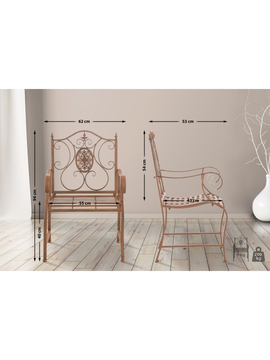 Pandzsáb szék, antik barna