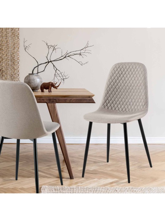 Szék Giverny szövet, szürke