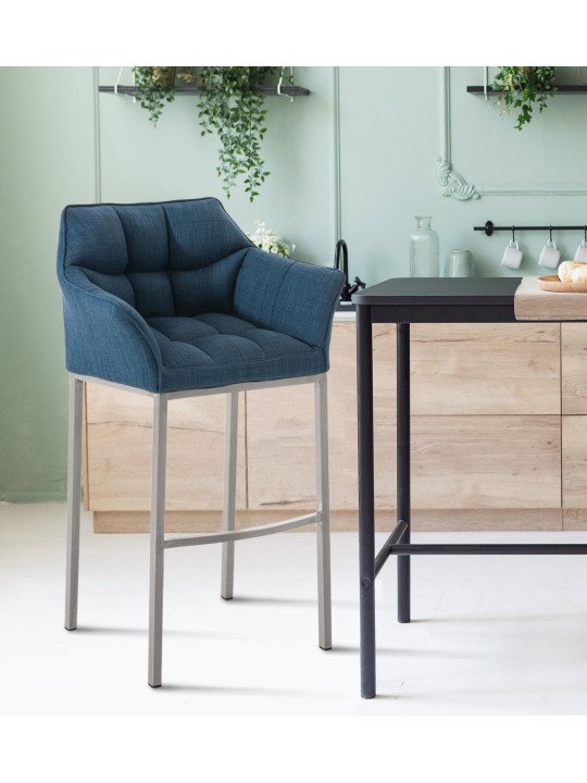 Damaso E szövet bárszék 4 méteres kerettel, kék