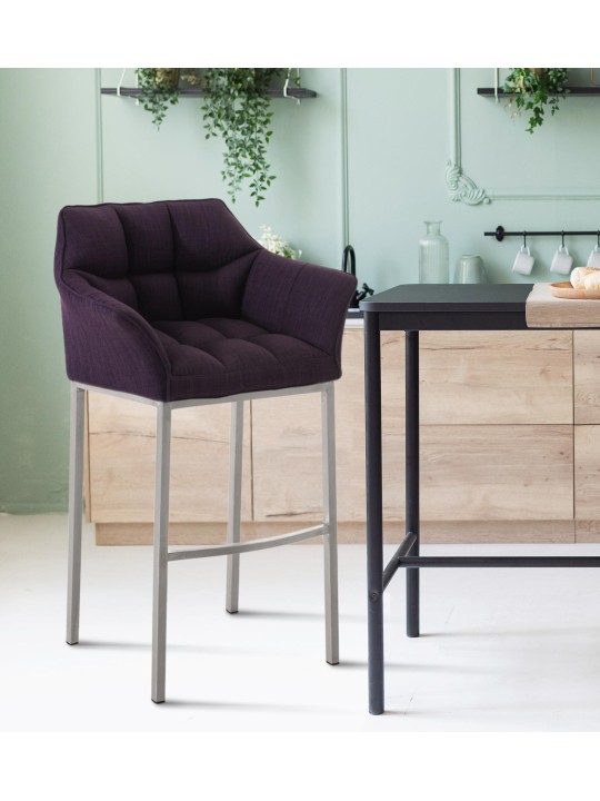 Damaso E szövet bárszék 4 méteres kerettel, lila Damaso E szövet bárszék 4 méteres kerettel, lila