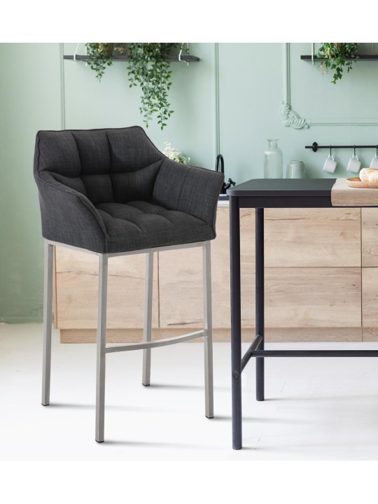 Damaso E szövet bárszék 4 méteres kerettel, sötétszürke