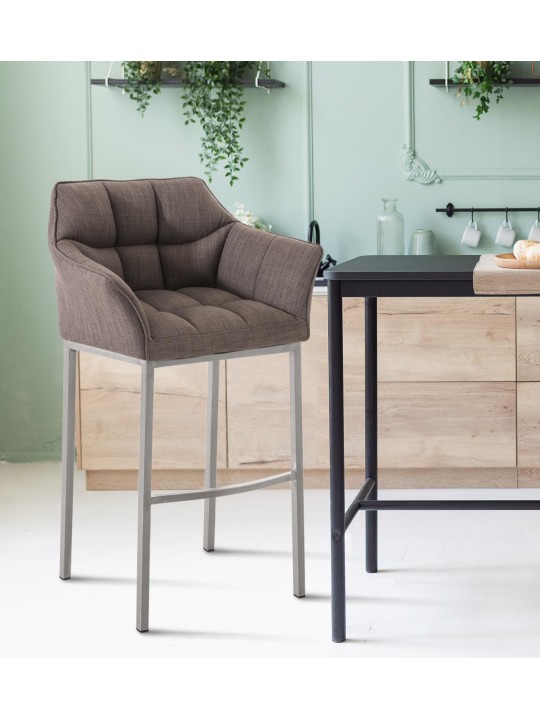 Damaso E szövet bárszék 4 méteres kerettel, szürke Damaso E szövet bárszék 4 méteres kerettel, szürke