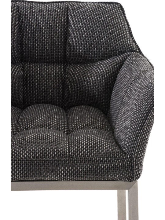 Damaso E szövet bárszék 4 méteres kerettel, titánszürke