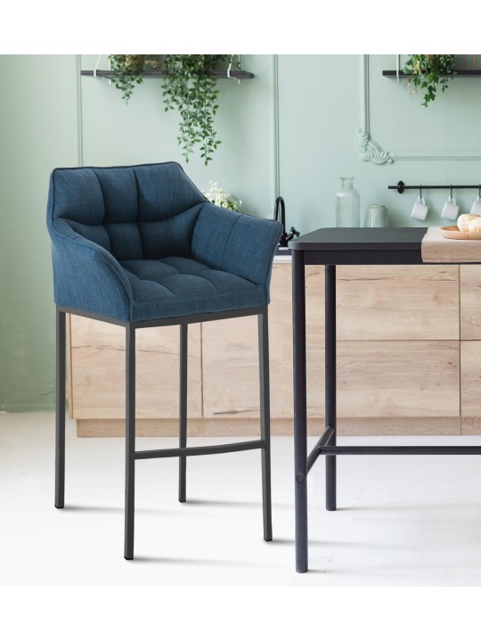 Damaso B szövet bárszék 4 méteres kerettel, kék