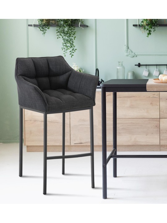 Damaso B szövet bárszék 4 méteres kerettel, sötétszürke