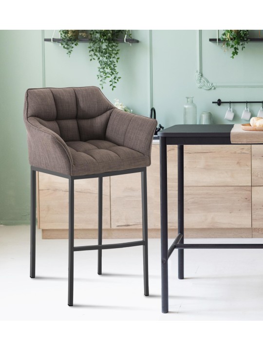 Bárszék Damaso B szövet 4 méteres kerettel, szürke