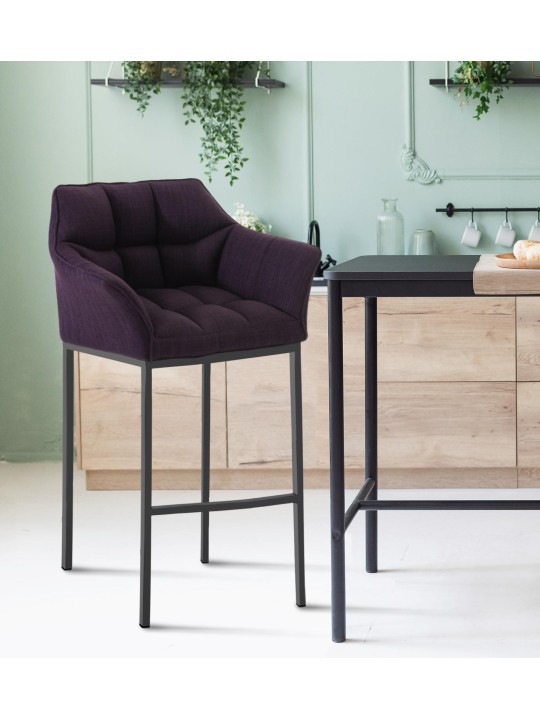 Bárszék Damaso B szövet 4 méteres kerettel, lila