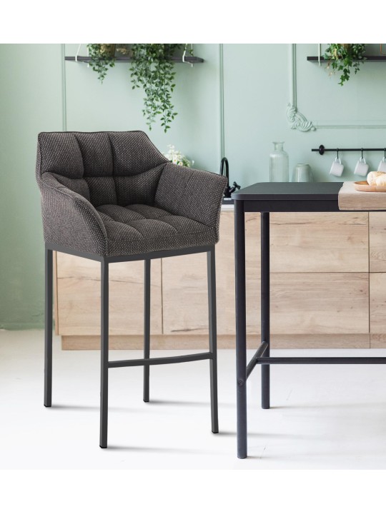 Bárszék Damaso B szövet 4 méteres kerettel, titánszürke