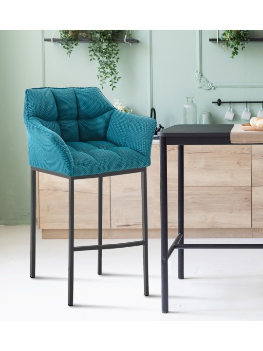 Bárszék Damaso B szövet 4 méteres kerettel, türkiz