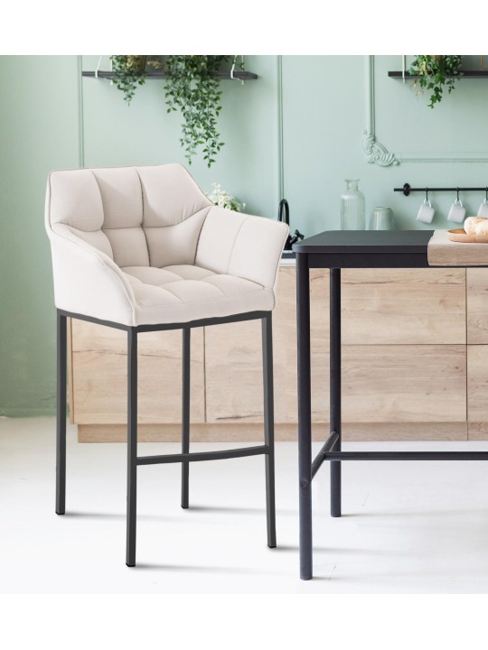 Bárszék Damaso B szövet 4 méteres kerettel, fehér